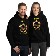 Forklift Superhero in Flames Pro Lifter GY Unisex Hoodie