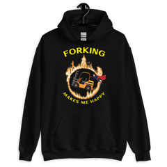 Forklift Superhero in Flames Forking Makes Me Happy GY Unisex Hoodie