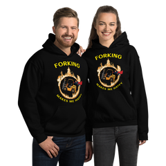 Forklift Superhero in Flames Forking Makes Me Happy GY Unisex Hoodie