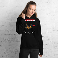 Forklift Superhero Certified Forklift Operator GW Unisex Hoodie