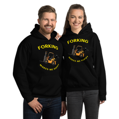 Forklift Ninja Forking Makes Me Happy GY Unisex Hoodie