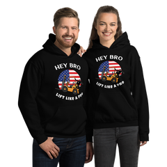 American Forklift Ninja, Hey Bro Lift Like a Pro GW Unisex Hoodie