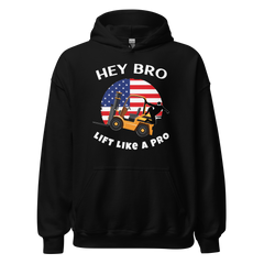 American Forklift Ninja, Hey Bro Lift Like a Pro GW Unisex Hoodie