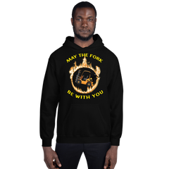 Forklift Ninja in Flames, May the Fork Be with You GY Unisex Hoodie