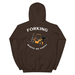 Forklift Ninja Forking Makes Me Happy GW Unisex Hoodie