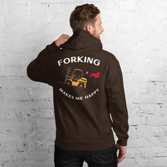 Forklift Superhero Forking Makes Me Happy GW Unisex Hoodie