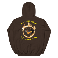 Forklift Ninja in Flames, May the Fork Be with You BGY Unisex Hoodie