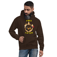 Forklift Superhero in Flames Pro Lifter GY Unisex Hoodie