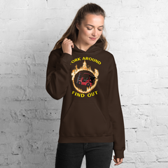 Forklift Ninja in Flames Fork Around Find Out RY Unisex Hoodie