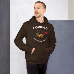 Forklift Superhero Forking Makes Me Happy GW Unisex Hoodie