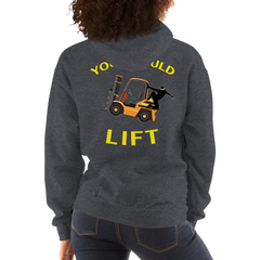 Forklift Ninja You Should Lift GY Unisex Hoodie