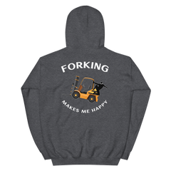 Forklift Ninja Forking Makes Me Happy GW Unisex Hoodie