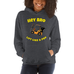 Forklift Ninja Hey Bro Lift Like a Pro GY Unisex Hoodie