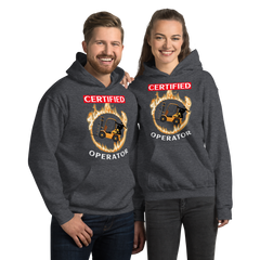 Forklift Ninja in Flames Certified Forklift Operator GW2 Unisex Hoodie