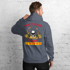 Twin Forklift Skull in, They Said I was Forklift Certified BYR Unisex Hoodie