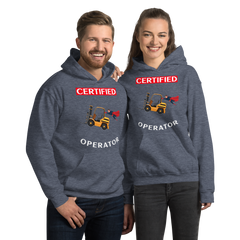 Forklift Superhero Certified Forklift Operator GW Unisex Hoodie