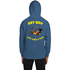 Forklift Ninja Hey Bro Lift Like a Pro GY Unisex Hoodie