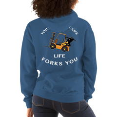 Forklift Ninja You Don't Fork Life, Life Forks You GW Unisex Hoodie