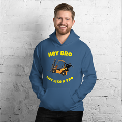 Forklift Ninja Hey Bro Lift Like a Pro GY Unisex Hoodie