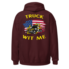 American Trucker Truck Wit Me BlkY Unisex Hoodie