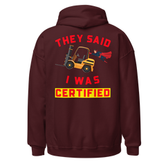 Forklift Superhero Forklift Certified GR Unisex Hoodie