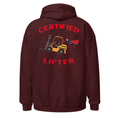 Forklift Superhero Certified Forklift Lifter GR Unisex Hoodie