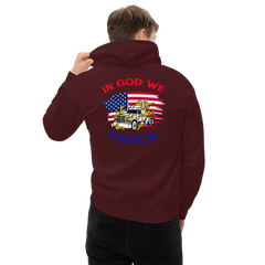 American Trucker in Flames In God We Truck RWB Unisex Hoodie