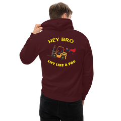 Forklift Superhero Hey Bro Lift Like a Pro GY Unisex Hoodie