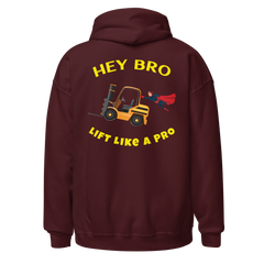 Forklift Superhero Hey Bro Lift Like a Pro GY Unisex Hoodie