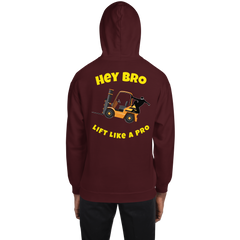 Forklift Ninja Hey Bro Lift Like a Pro GY Unisex Hoodie