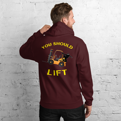 Forklift Ninja You Should Lift GY Unisex Hoodie