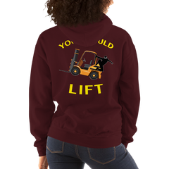 Forklift Ninja You Should Lift GY Unisex Hoodie