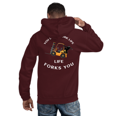 Forklift Ninja You Don't Fork Life, Life Forks You GW Unisex Hoodie