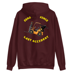 Forklift Ninja Zero Days Since Last Accident GY Unisex Hoodie