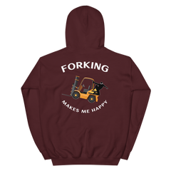 Forklift Ninja Forking Makes Me Happy GW Unisex Hoodie