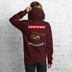 Forklift Superhero Certified Forklift Operator GW Unisex Hoodie