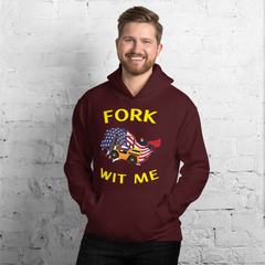 American Forklift Superhero Fork Wit Me GY Unisex Hoodie