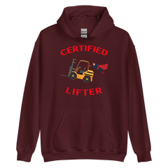 Forklift Superhero Certified Forklift Lifter GR Unisex Hoodie