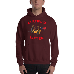 Forklift Superhero Certified Forklift Lifter GR Unisex Hoodie