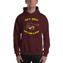 Forklift Superhero Hey Bro Lift Like a Pro GY Unisex Hoodie