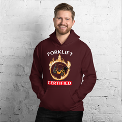 Forklift Ninja in Flames Forklift Certified GW Unisex Hoodie