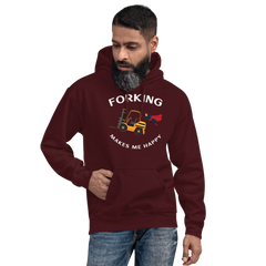 Forklift Superhero Forking Makes Me Happy GW Unisex Hoodie