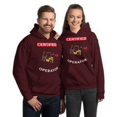 Forklift Superhero Certified Forklift Operator GW Unisex Hoodie