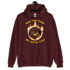 Forklift Ninja in Flames, May the Fork Be with You GY Unisex Hoodie