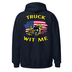 American Trucker Truck Wit Me BlkY Unisex Hoodie