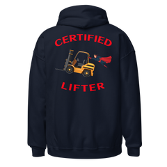 Forklift Superhero Certified Forklift Lifter GR Unisex Hoodie