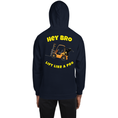 Forklift Ninja Hey Bro Lift Like a Pro GY Unisex Hoodie