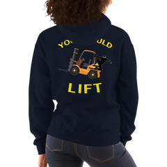 Forklift Ninja You Should Lift GY Unisex Hoodie