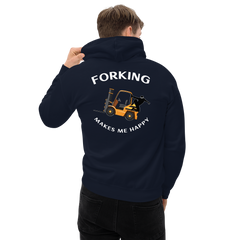 Forklift Ninja Forking Makes Me Happy GW Unisex Hoodie