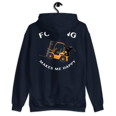 Forklift Ninja Forking Makes Me Happy GW Unisex Hoodie